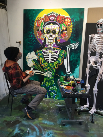 MURAL CATRINA PINTADA