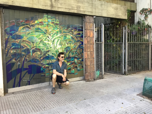 MURAL EXTERIOR SOBRE MADERA