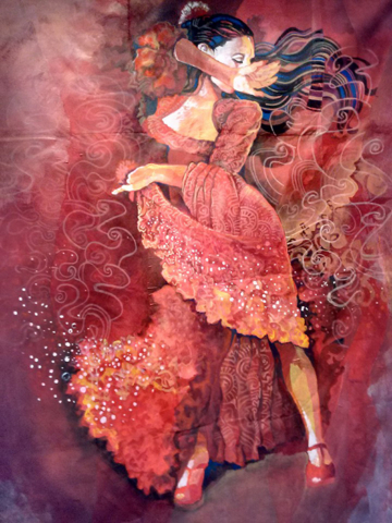 MURAL BAILAORA FLAMENCA